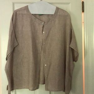 Linen Top - by Tahari -Sz L
